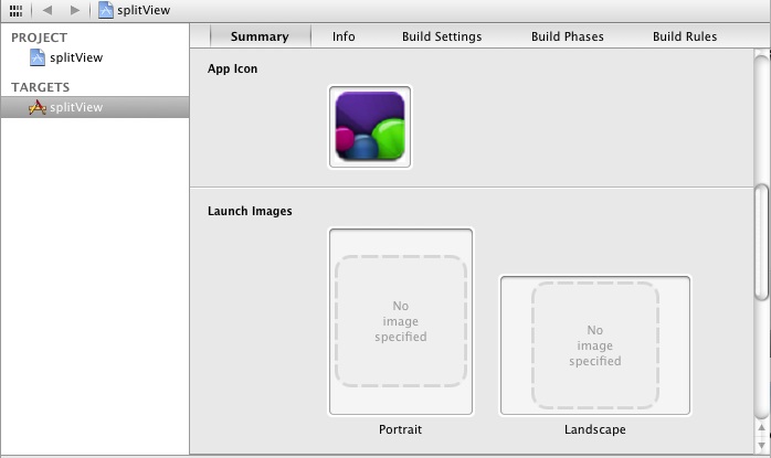 Setting icons for an ipad iOS 5 app