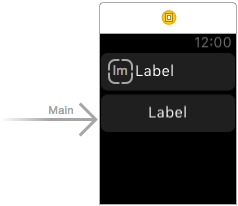 A title row added to a Watchkit table