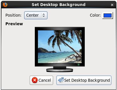 RHEL 6 set imaghe as background dialog