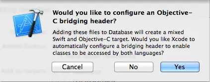 Creating a Swift bridging header file in Xcode 7