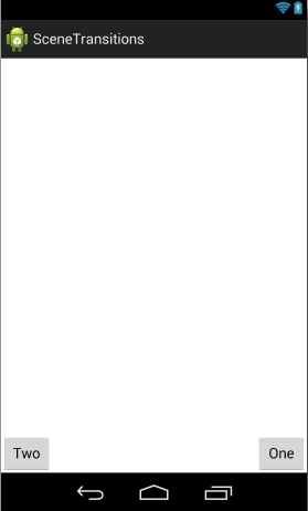 Scene 2 of an Android Studio Scene Transition Tutorial