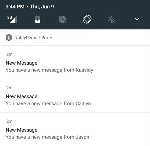 Android Bundled Notifications