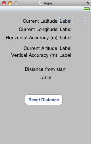 The user interface design for an example iOS 4 iPhone location based application