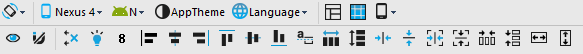 Android Studio Designer alignment toolbar buttons