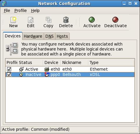 Fedora DSL connection configured