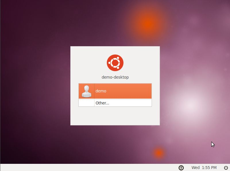 The Ubuntu 10.10 GNOME login screen