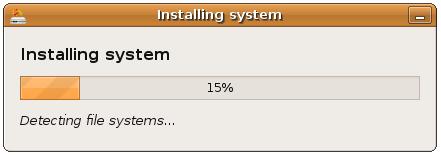 Ubuntu Linux Installation Progress