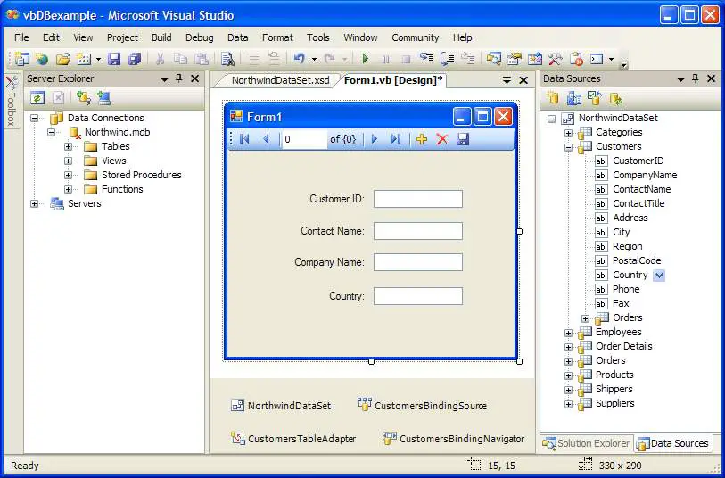 Visual Basic Database Example