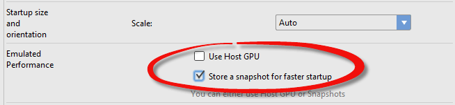 Android studio enable avd snapshots.png