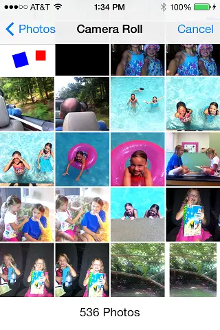The iOS 7 Camera Roll Interface