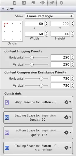 Xcode 4.5 iOS 6 Constraint Settings
