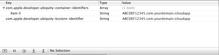 Viewing iCloud Entitlement file