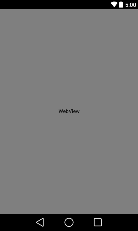 A WebView added to a layout in Android Studio Designer