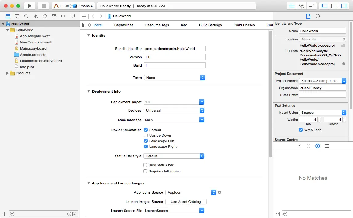 Xcode 7 new project main.png