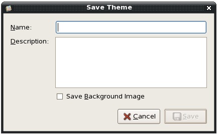 Saving a custom CentOS desktop theme