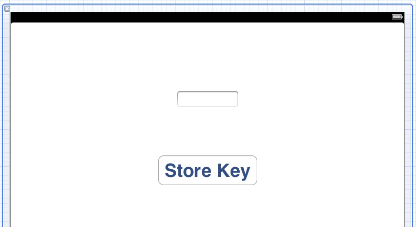 The user interface for an iPad iOS 5 iCloud Key-value example app