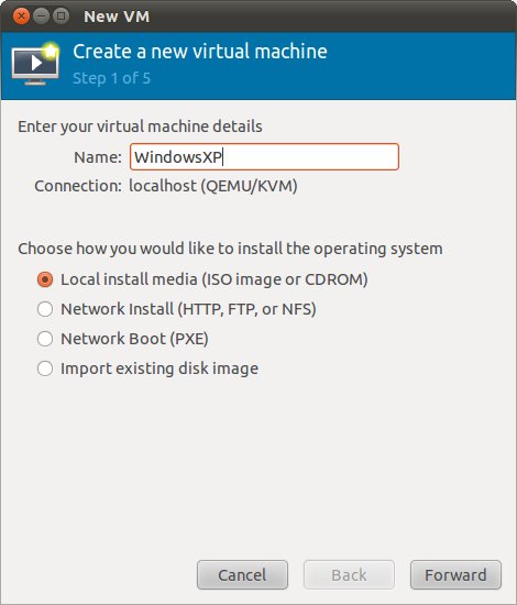 Creating a new KVM virtual machine on Ubuntu
