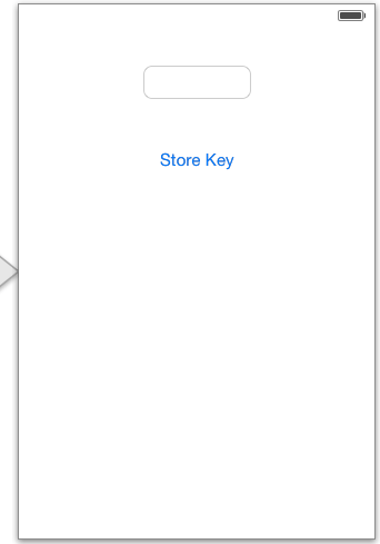 The user interface layout for an iOS 7 iClould Key-Value storage example app