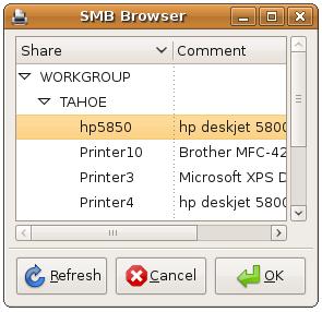 Browsing Windows Printers from Ubuntu