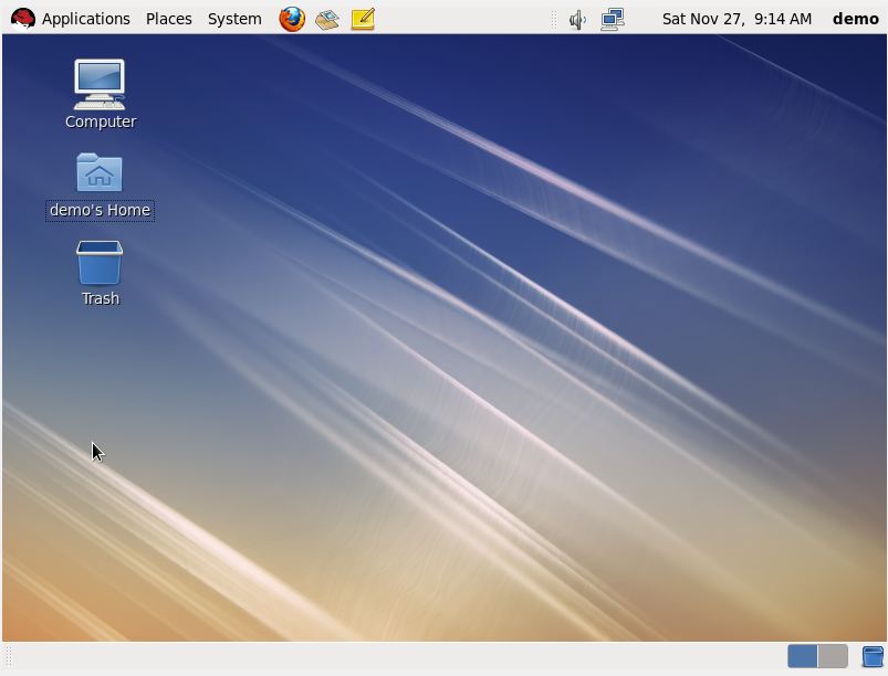 The RHEL 6 GNOME desktop