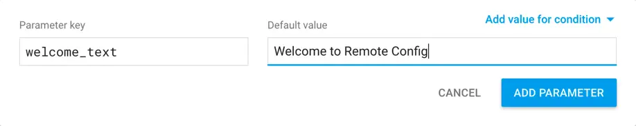 Remote config welcome param.png