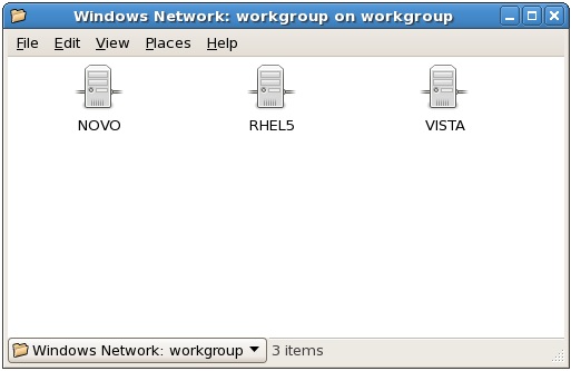 Samba allows the Windows systems on a workgroup to be listed