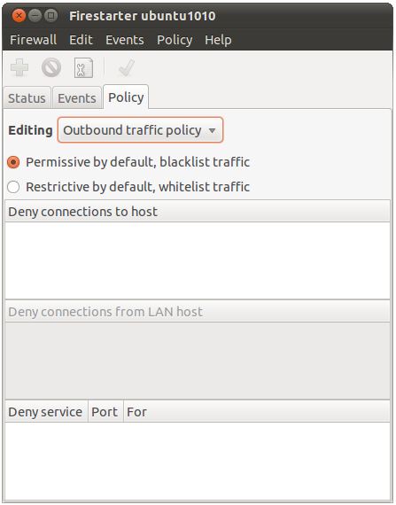 Ubuntu 10.10 Firestarter policy
