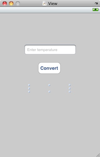 The finished view in Interface Builder