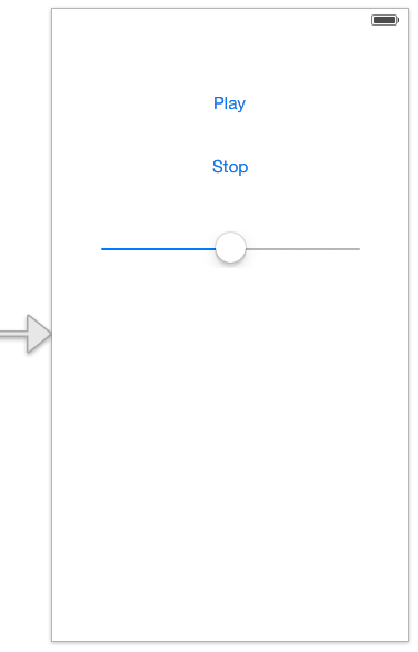 The user interface for an iOS 7 audio playback app