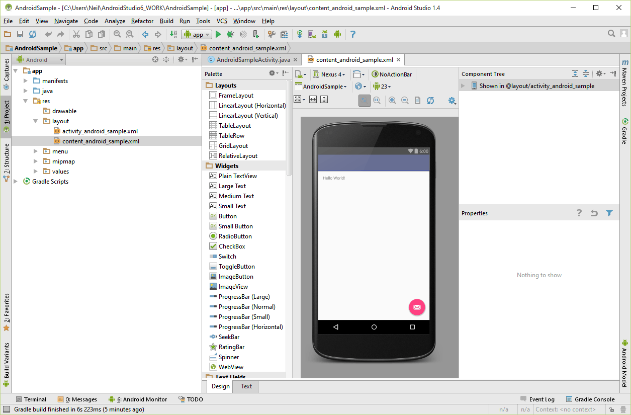 Android studio sample main window 6.0.png