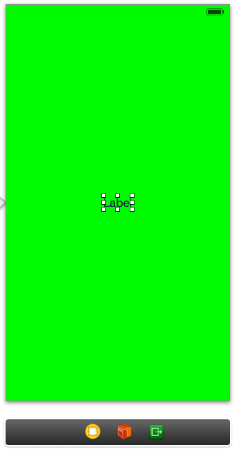 A label added to a storyboard view in Xcode 5