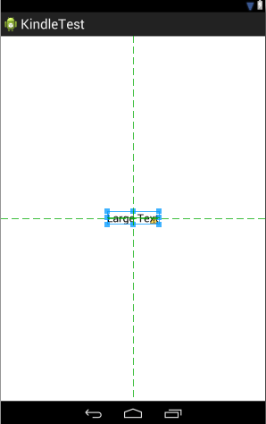 A Centered TextView object