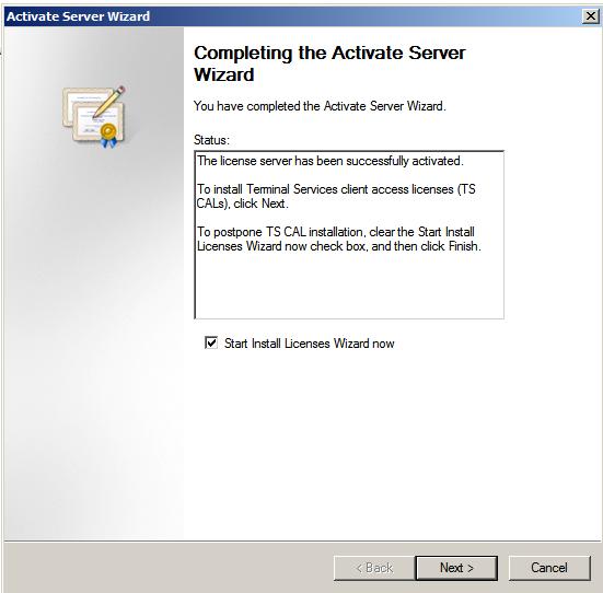 Configuring A Windows Server 2008 Terminal Services License Server