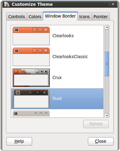 Ubuntu 10.10 dust theme