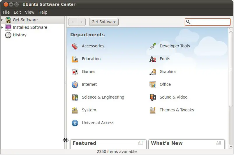 The Ubuntu 10.10 Software Center