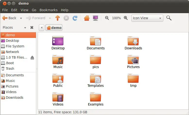 Ubuntu 10.10 File manager icons