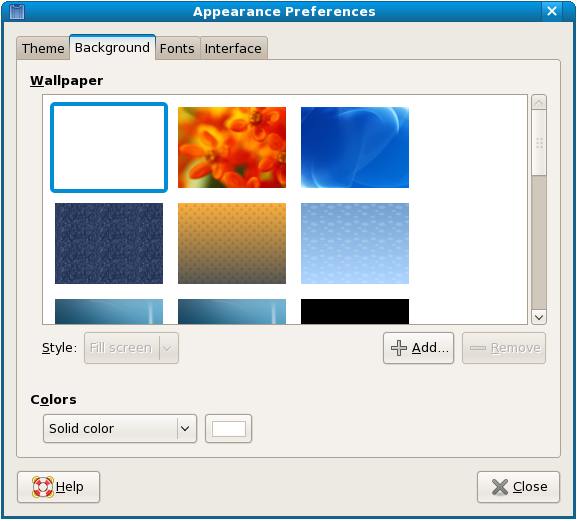 Setting the Fedora Desktop Background