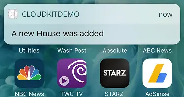 An iOS CloudKit subscription notification