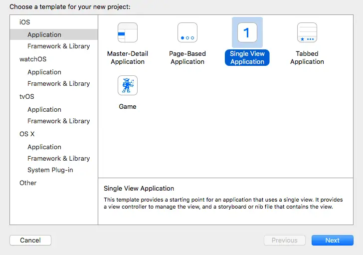Xcode 7.1 project template.png