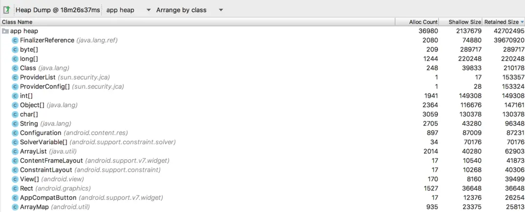 Android profiler memory heap dump.png