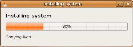 Ubuntu Linux Installation Progress