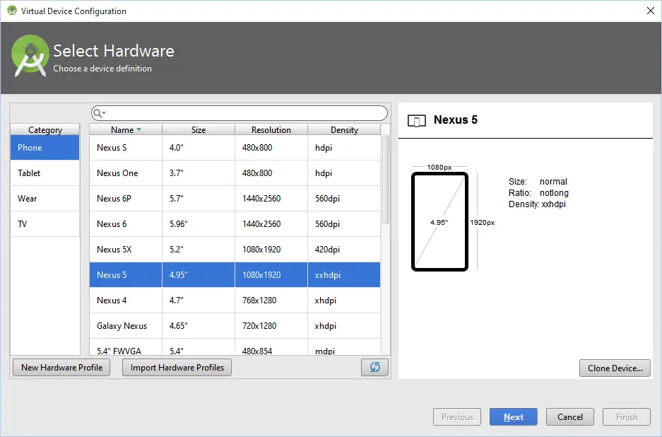 Android studio avd select hardware.png
