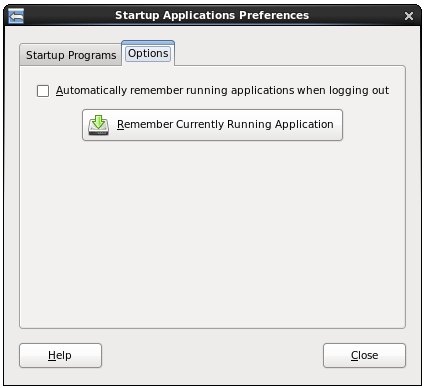 CentOS 6 Remember running applications