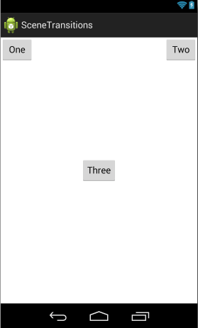 Scene 1 of an Android Studio Scene Transition Tutorial