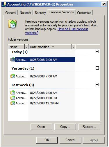 disable windows backup server 2008
