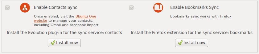 Enabling Ubuntu One contacts sync on Ubuntu 11.04