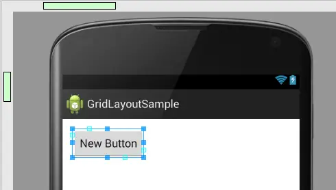 GridLayout row and column bars out of alignment in Android Studio Designer