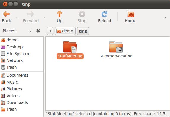 Ubuntu 11.04 Unity file manager icons with emblems