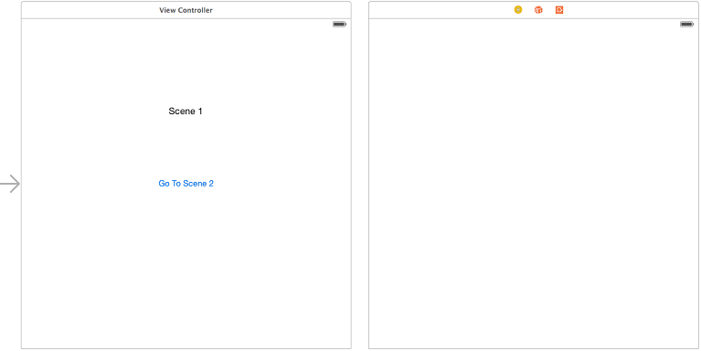 Xcode 6 two storyboard scenes.png