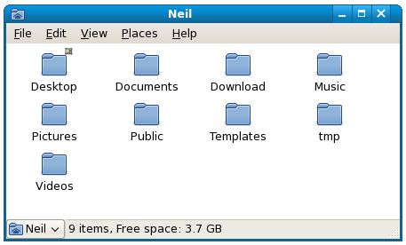 File Manager with Icons set to 75% zoom